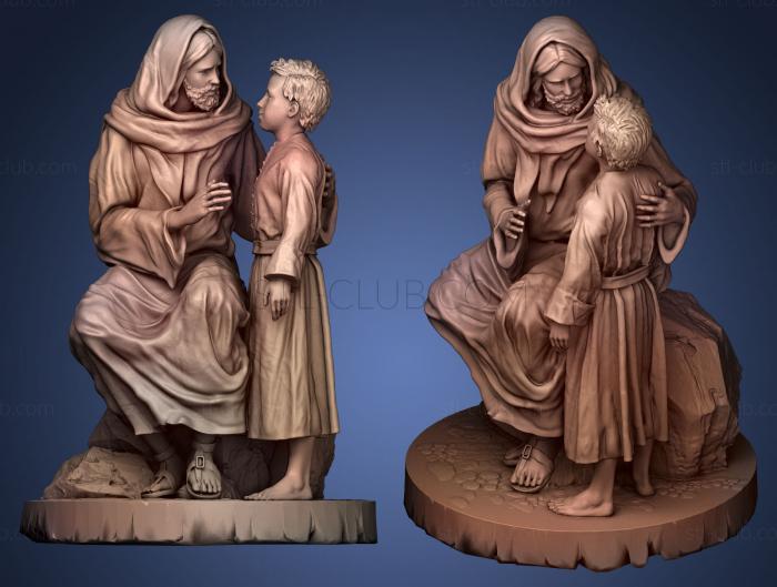 3D model Jesus and Child (STL)